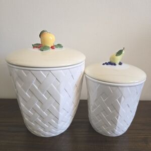 Lenox Orchard In Bloom Porcelain Canister Set By Catherine McClung Discontinued